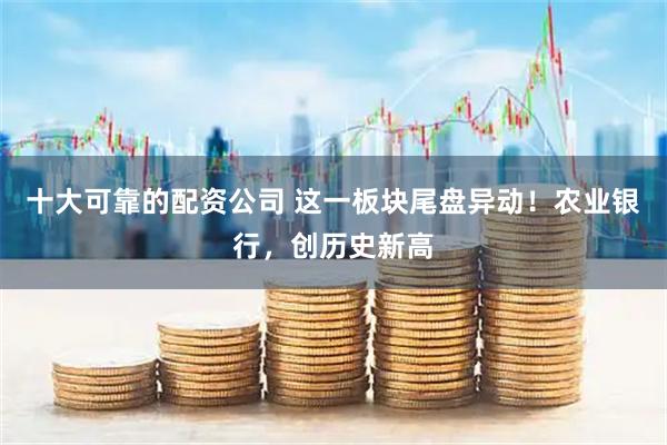 十大可靠的配资公司 这一板块尾盘异动！农业银行，创历史新高